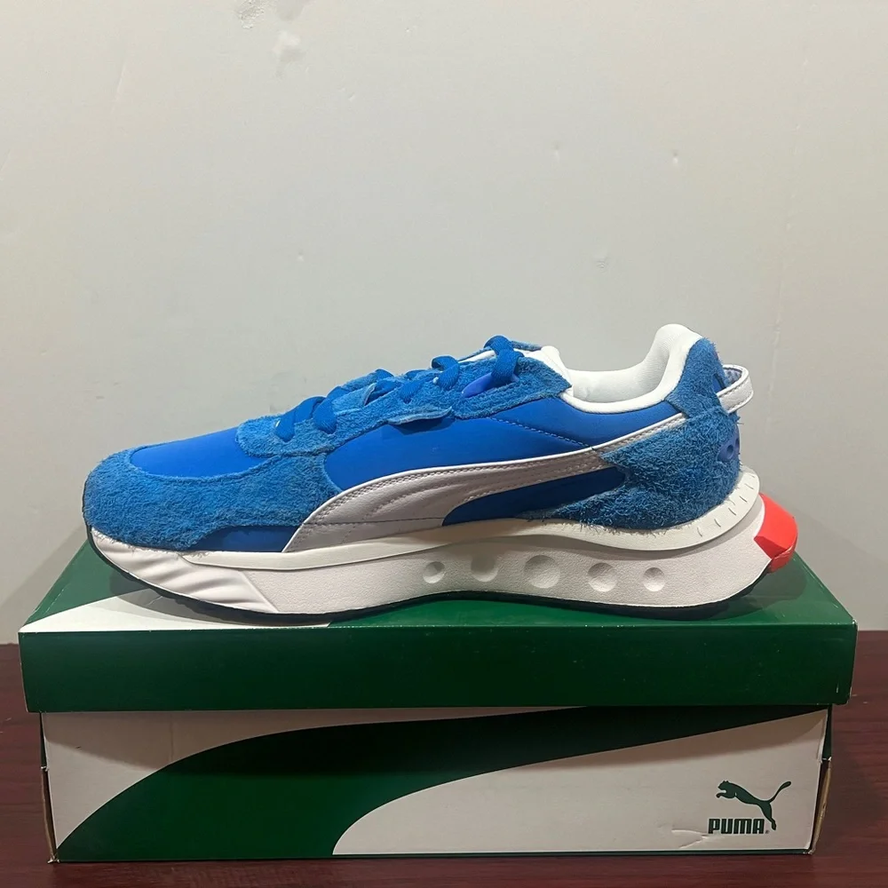 Puma, Wild Rider Vintage, 381595 01, Blue & White - Picture 5 of 16